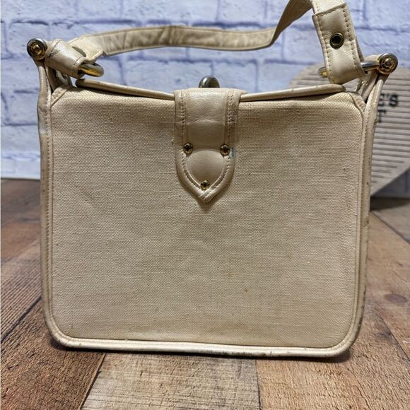 Enid Collins Humdinger Hummingbird Flowers Jeweled Canvas Bag Purse *flaws* - Picture 4 of 13